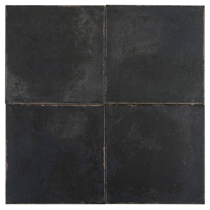 Faenza 8x8 Black Porcelain Square Wall and Floor Tile (6.46 sq ft/case) - 15 Pack