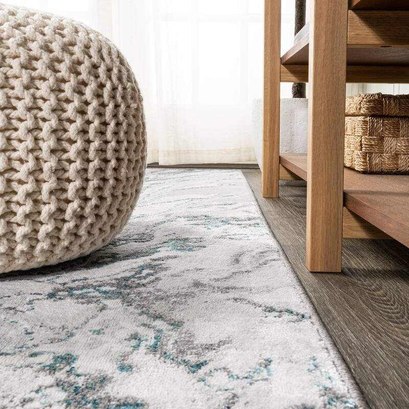 JONATHAN Y Batten Marbled Abstract Area Rug