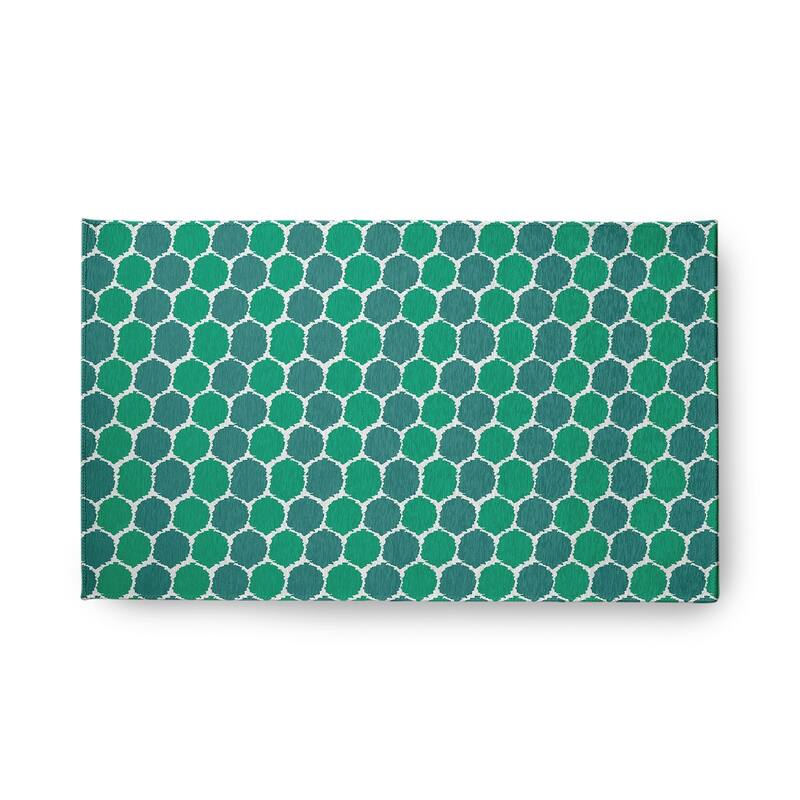 Geometric Rug - Desert Turquoise - 18" x 30"
