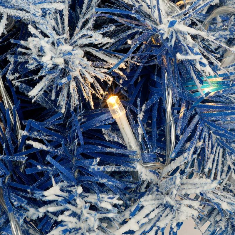 Pre-lit Xmas Tree Artificial Christmas 4-Piece Set in Blue
