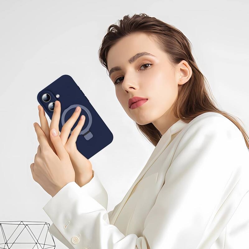 iPhone 16 Case, Liquid Silicone, Moisturizing Factor, Extreme Soft Slim Phone Case with Stand Compatible with MagSafe 6.1 inch