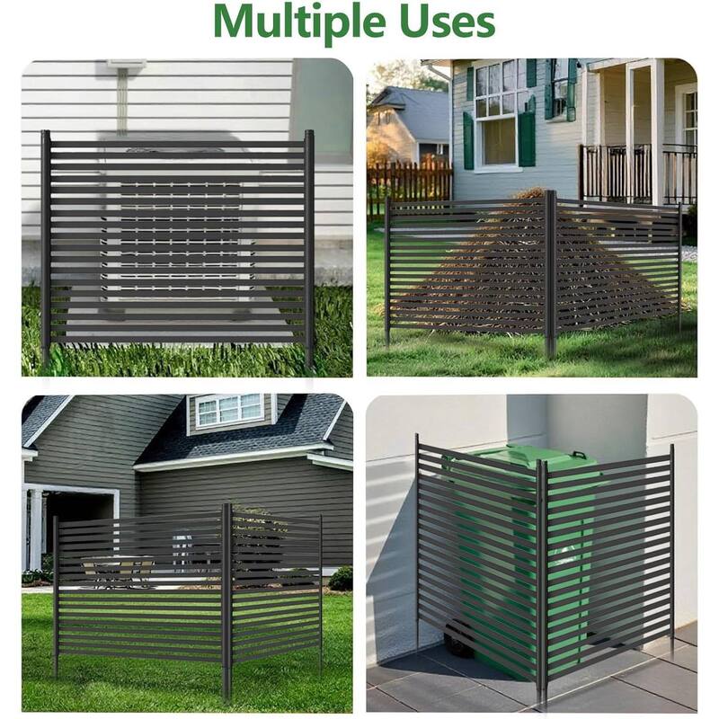 2-Panel 47x35 Inch Privacy Screen Outdoor Garden Fence, Landscape Edging for Flower Beds, Patio