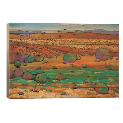 Desert Day Print On Wood by Johnathan Harris - Multi-Color