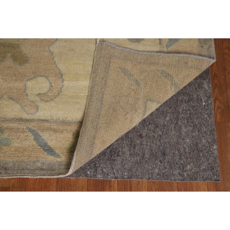 Hand Knotted Oriental 100% Wool Carpet Transitional All-Over Greys & Charcoal Oushak Area Rug - 14' 8'' X 12' 3''
