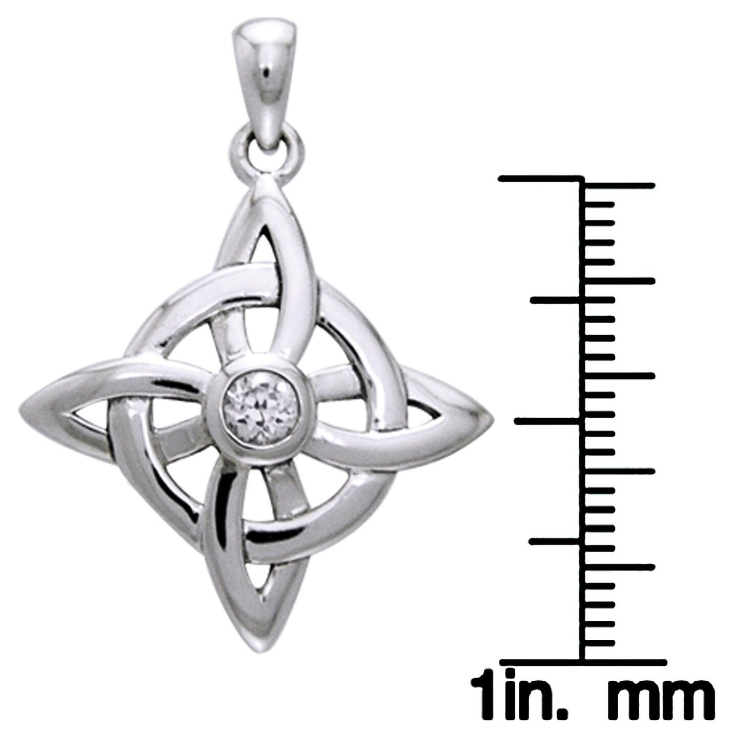 20 inch 925 Sterling Silver Jewelry Oxidized Good Luck Irish Knot Celtic Medallion Round Pendant Necklace
