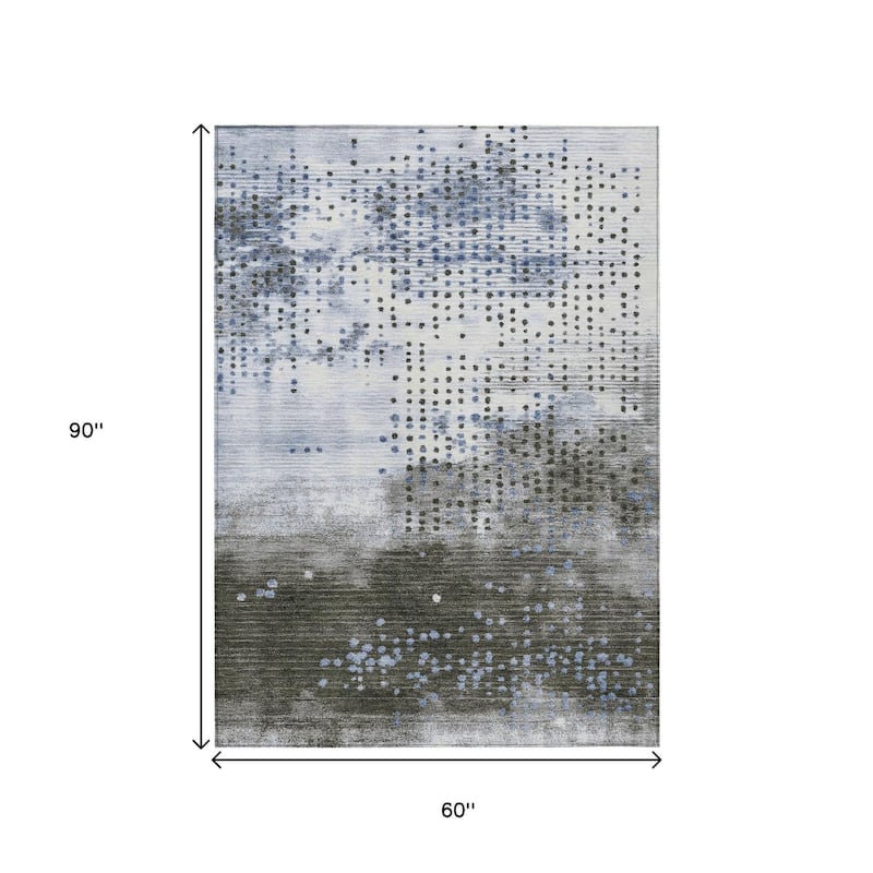 HomeRoots Geometric Transitional Rectangle Outdoor Rug