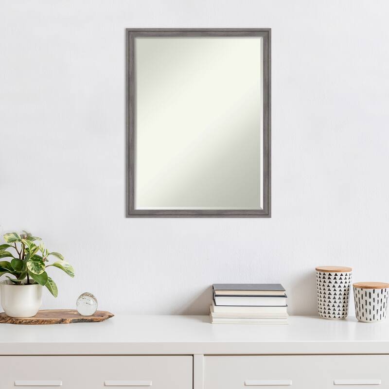 Florence Half-Inch-Bevel Framed Wall Mirror - Glass Size 18x24