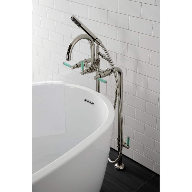 Kingston Brass Concord Floor Mounted Tub Filler with Built-In Diverter