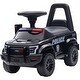 preview thumbnail 7 of 8, Kids Push Ride On Car with Working PA System and Horn - Black