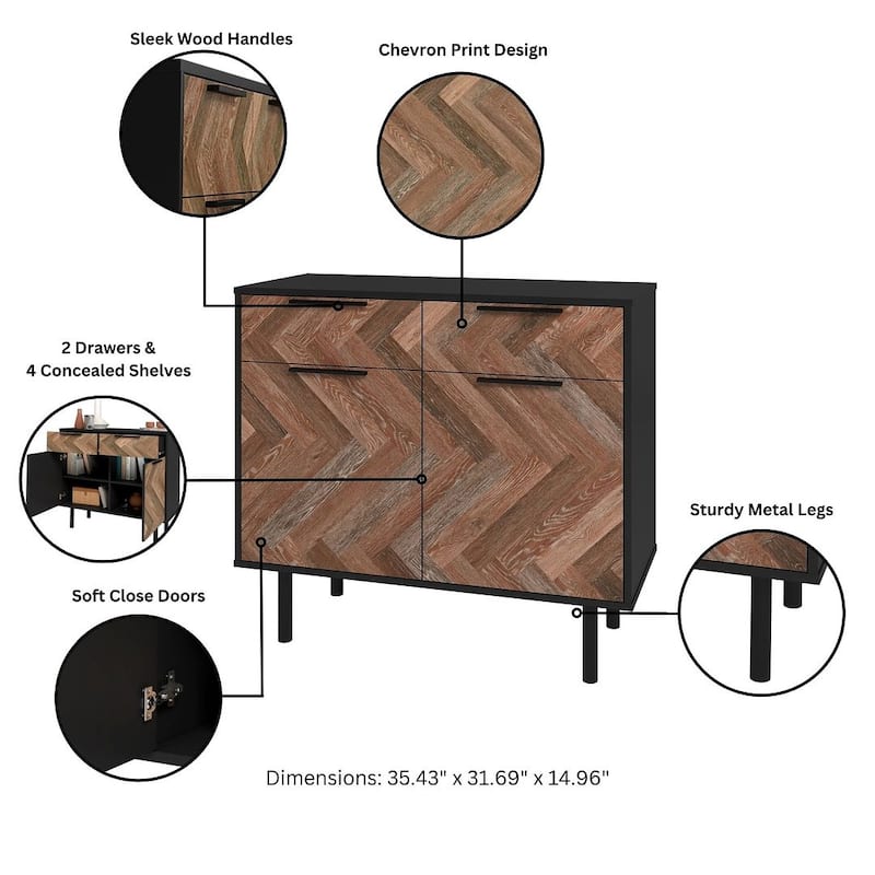 Manhattan Comfort Mid-Century Modern Liam Sideboard