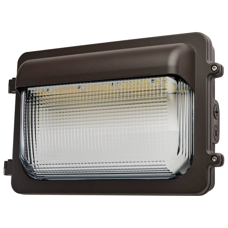 LED Low Profile Wall Pack Wattage 70/85/100W and CCT 3K/4K/5K Selectable Photocell - Bronze