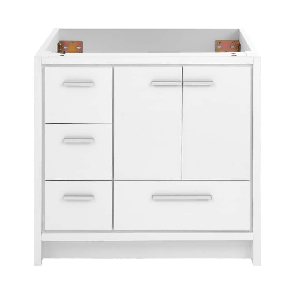 Virage 36 Freestanding, Bathroom Vanity In Glossy White - Cabinet