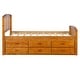 preview thumbnail 6 of 8, Twin Size Low Loft Bed Storage Bed Solid Wood Bed with 6 Drawers,Paint Surface,Environmentally Friendly Materials,Oak