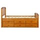 preview thumbnail 25 of 45, Twin Size Platform Storage Bed Solid Wood Bed with 6 Drawers