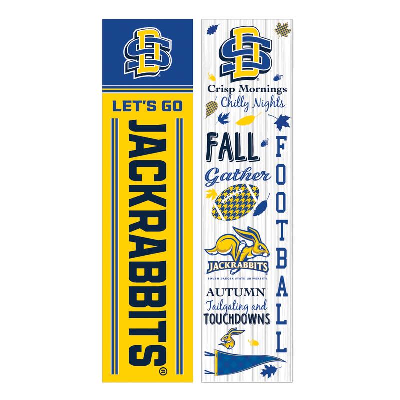 47" Double Sided Seasonal Porch Leaner, South Dakota State University - 47" x 11.25"