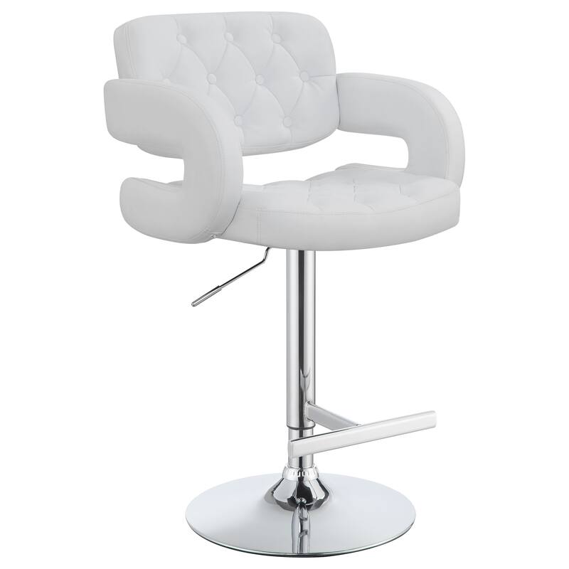 Brandi Adjustable Height Upholstered Tufted Bar Stool