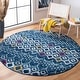 preview thumbnail 41 of 96, SAFAVIEH Amsterdam Bridget Moroccan Boho Rug 3' Round - Navy/Turquoise