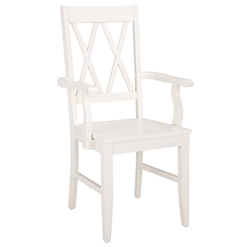 SAFAVIEH HOME Yelena Double X-Back Arm Chair - 18"W x 22"D x 39"H