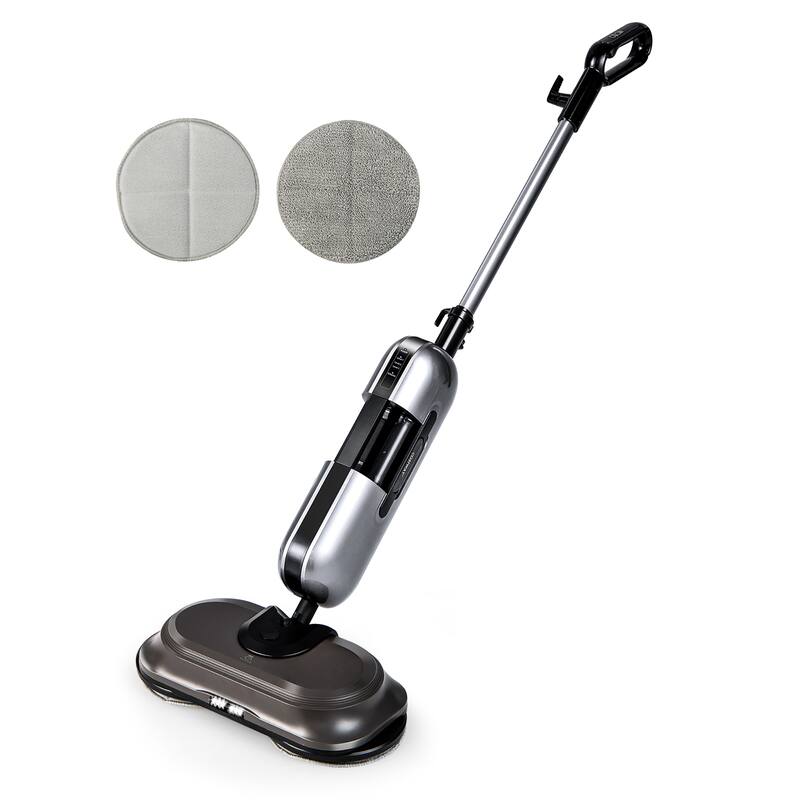 Costway Steam Mop Electric Cleaner Steamer w/ LED Headlights for - See Details - Black