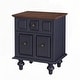 preview thumbnail 57 of 116, Wood NightStand with Metal Handle