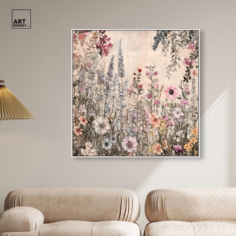 Chiffon Cosmos Canvas by Art Remedy
