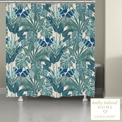 Kathy Ireland Palm Court Royal 71" x 72" Shower Curtain