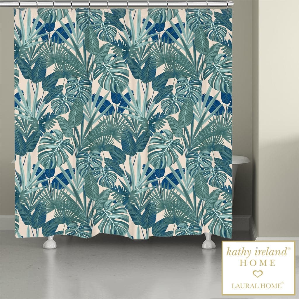 Kathy Ireland Palm Court Royal 71" x 72" Shower Curtain