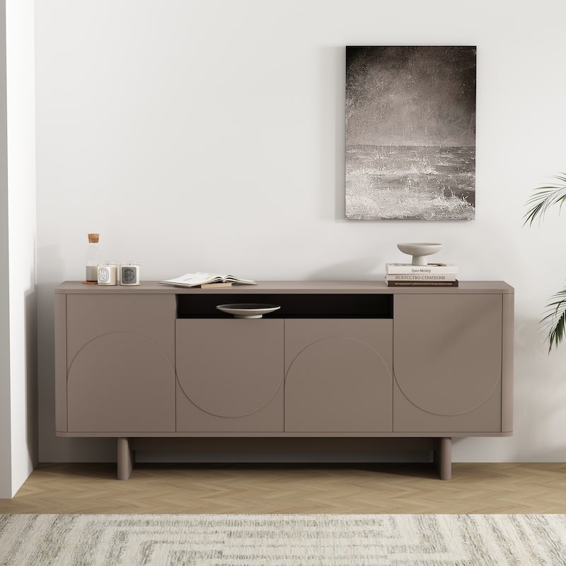 Manhattan Comfort Ella 71" Sideboard - Mocha
