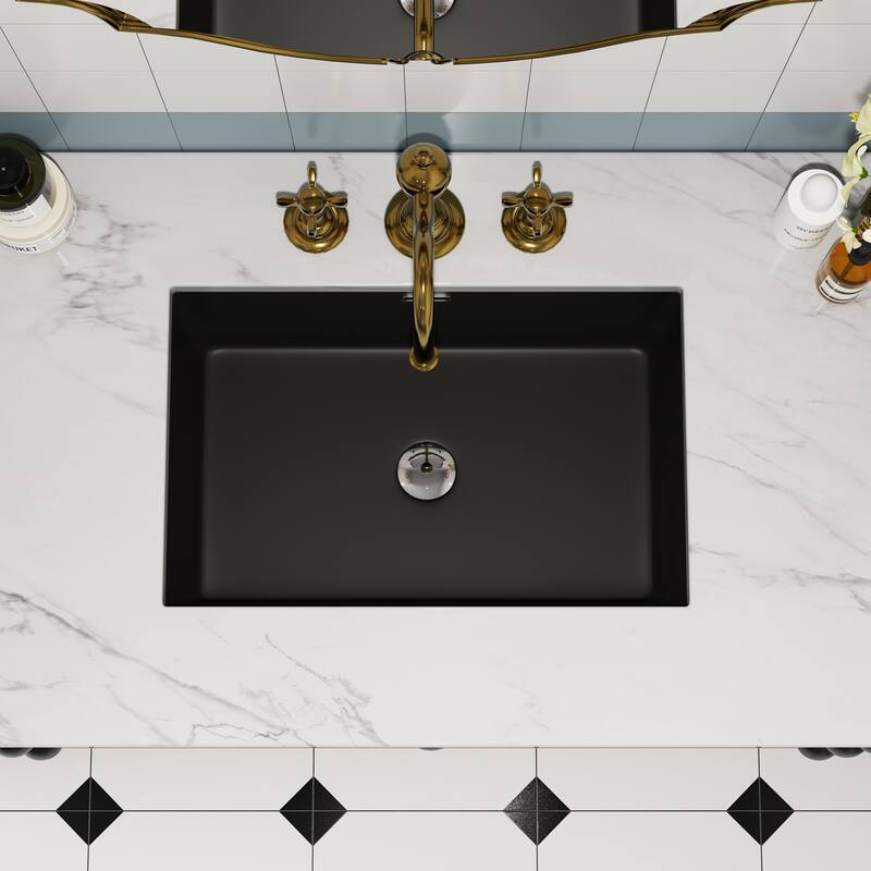 ClarityPure 23.60 in. x 15.55 in. Undermount Bathroom Sink in White Ceramic with Overflow Drain