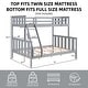 preview thumbnail 5 of 9, Full over Full Wooden Bunk Bed,High Guardrail,Ladder,No Box Spring