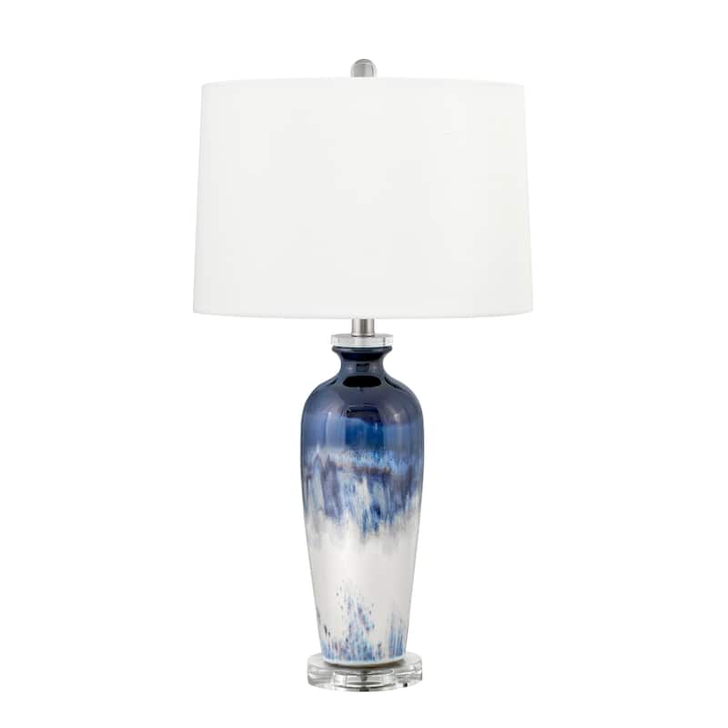 Sabbia 28 in. Blue and White Table Lamp - Set of 1