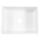 preview thumbnail 4 of 12, Austen Crisp White Fireclay 24" Single Bowl Farmhouse Apron Front Undermount Kitchen Sink and Drain