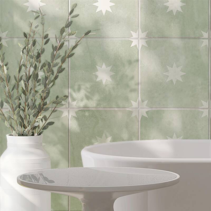 Merola Tile Starlight Sage 17-3/8" x 17-3/8" Porcelain Floor and Wall Tile