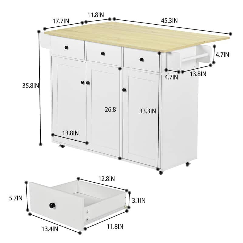 Homy Casa Mobile File Cabinet with Drawers and Storage, White