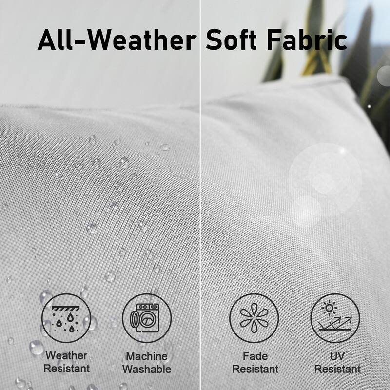 7 Piece Outdoor Sectional Modular Wicker Patio Conversation Set with 43'' Fire Pit Table and Cushion