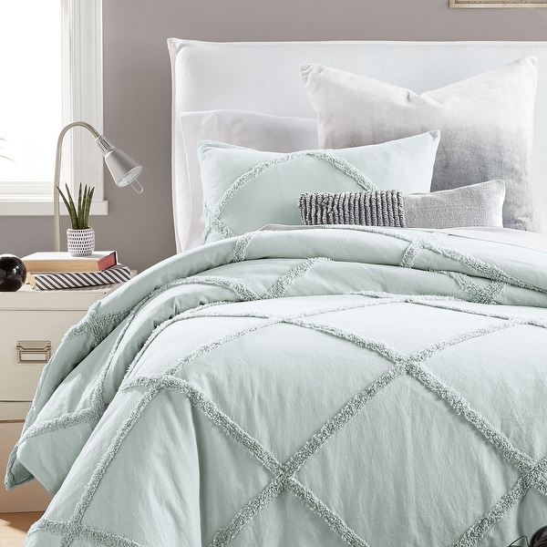Camille Lattice Cotton Comforter and Sham Set. Opens flyout.