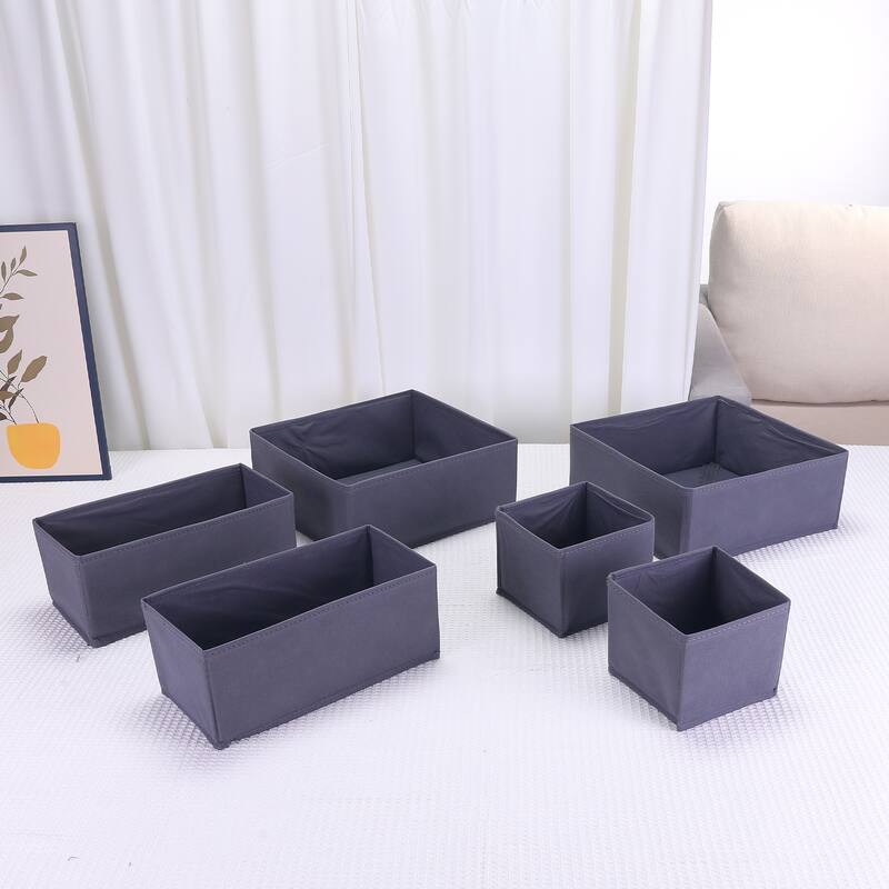 Storage Cube Set of 6, Storage Bin for Shelves Closet, Collapsible Storage Basket for Organizing Clothes Books - 6 Pack