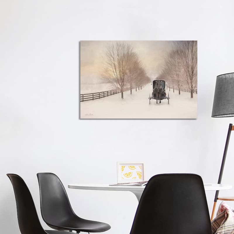 iCanvas "Snowy Amish Lane" by Lori Deiter Canvas Print - 26x40x1.5