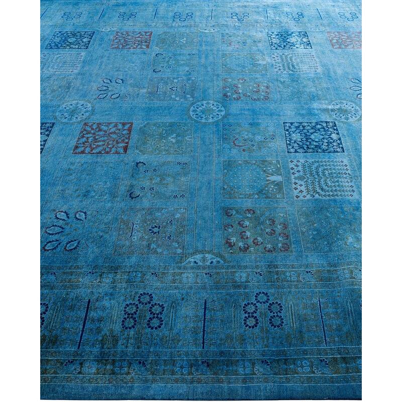 Fine Vibrance One-of-a-Kind Hand-Knotted Area Rug - Blue, 8' 2" x 10' 5" - 8' 2" x 10' 5"