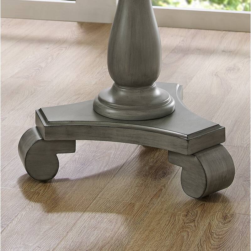 26" Traditional Wooden Side Table with Stable Base for Living Room and Bedroom