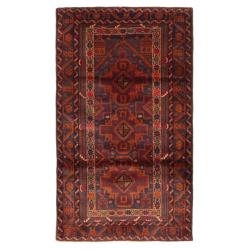 Teimani Brown Rug 2'10" x 4'11" - 2'10 x 4'11 - Dark Brown - 2'10 x 4'11