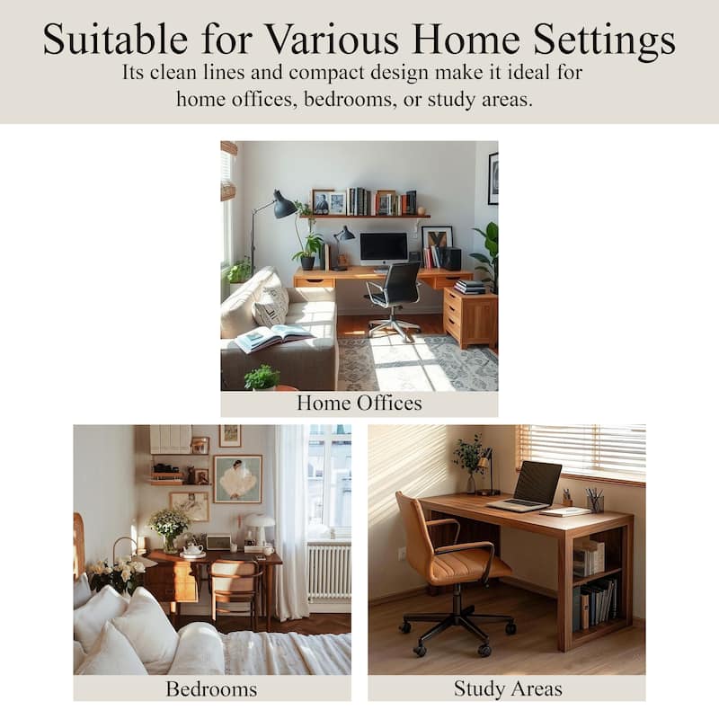 CraftPorch Classic Writing Table with Shelf Cabinet