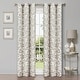 preview thumbnail 72 of 117, Miranda Haus Modern Bohemian Leaves Blackout Curtain Set with 2 Panels 42" X 108" - Ivory