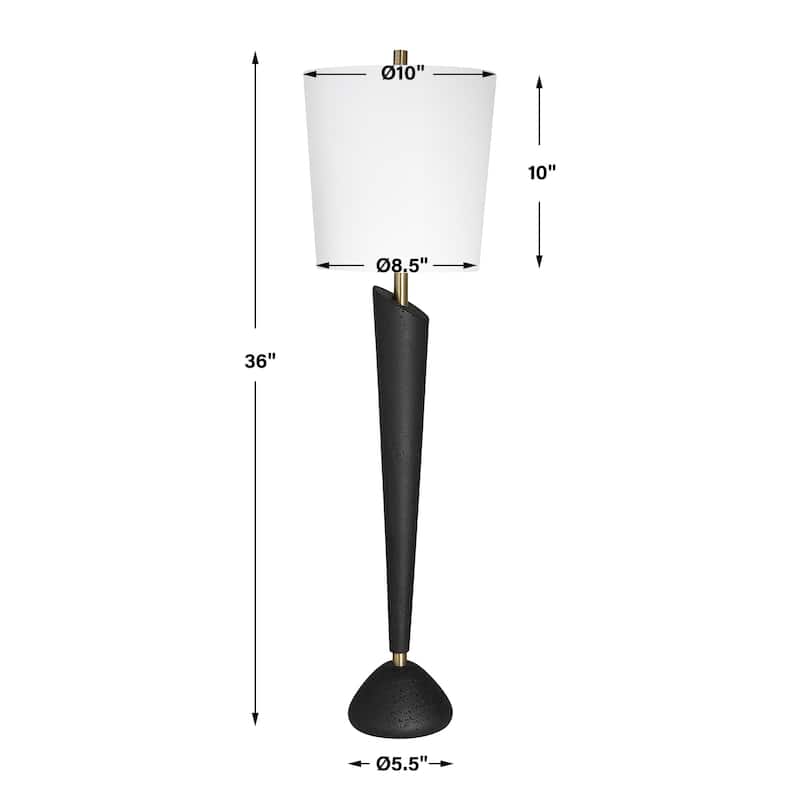 Reverse Tapered Shade Buffet Lamp - 36" - Black