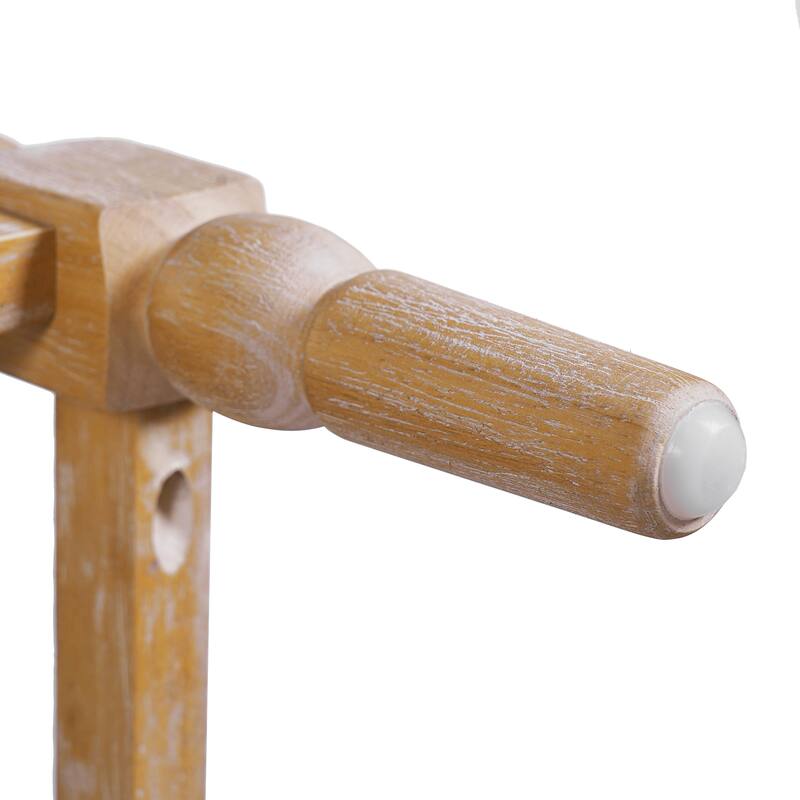 26" Counter Stools,Set of 4 with Upholstered Seat, Solid Acacia wood Frame, Foam-Padded Seat, Open Airy Design for Kitchen