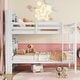 preview thumbnail 4 of 8, Twin Over Twin Bunk Bed with Shelves, Safety Guardrails and Ladder, Convertible to 2 Beds