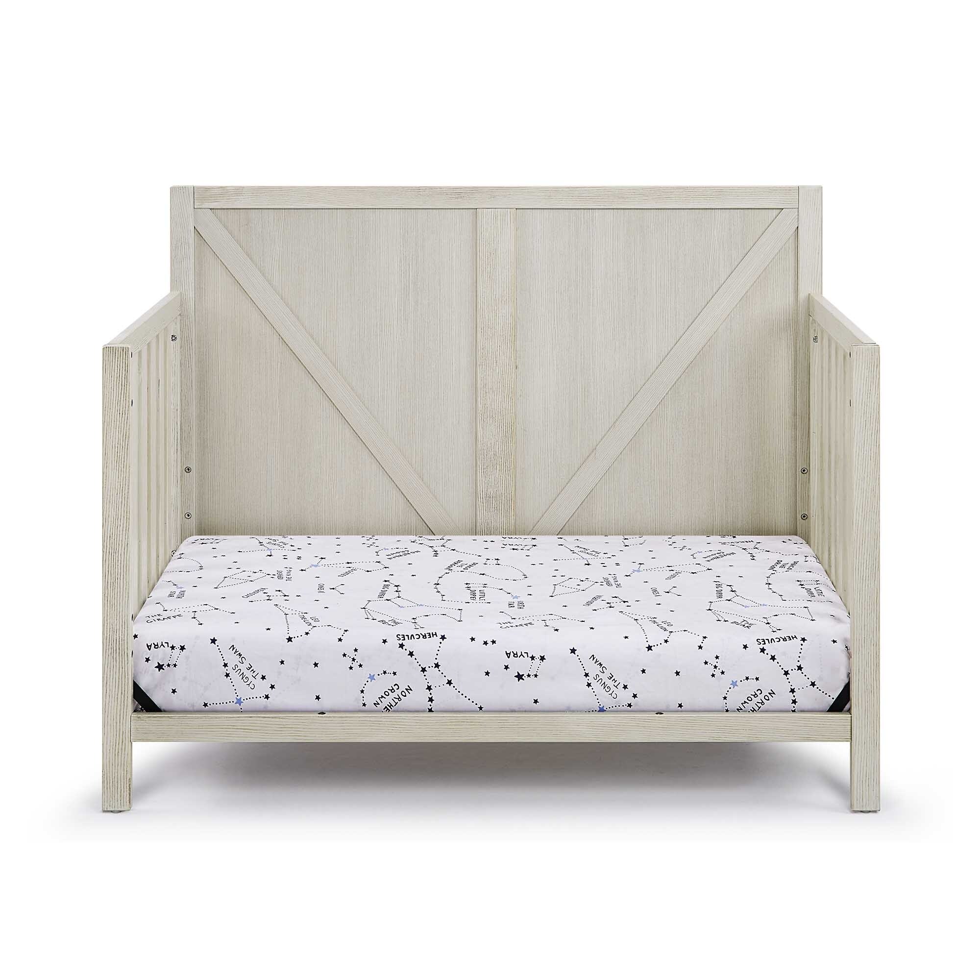 Rustic whitewash crib cheap