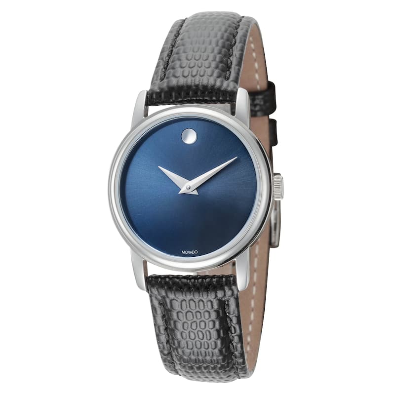 Movado Women's Classic Museum 27.2mm Quartz Watch 2100010 - Blue - One Size