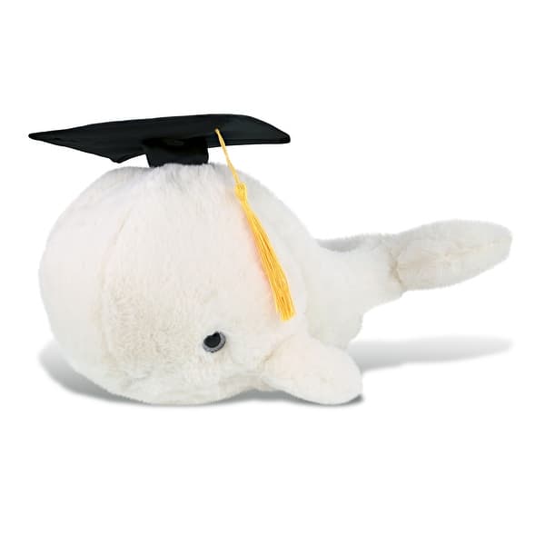 slide 2 of 6, DolliBu White Whale Large Graduation Plus with Cap with Tassel Outfit - 13 inches