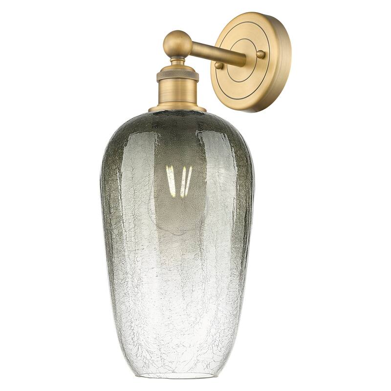 Innovations Lighting 616-1W-18-7 Brookhaven Flute Sconce Brookhaven - Brushed Brass / Slate
